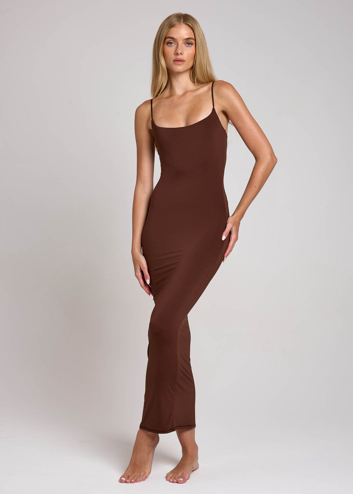 Second Skin Long Slip Dress